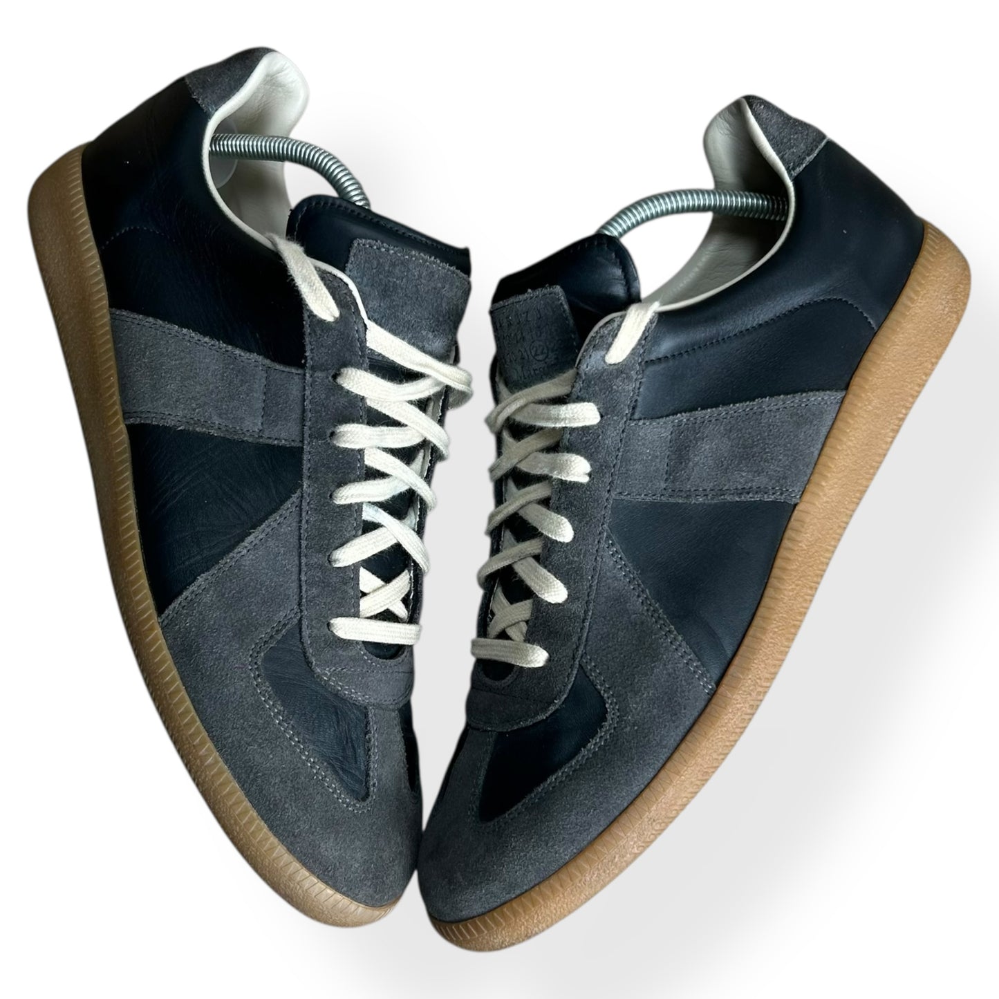 Maison Margiela Gats Low Top Trainers Black UK 10