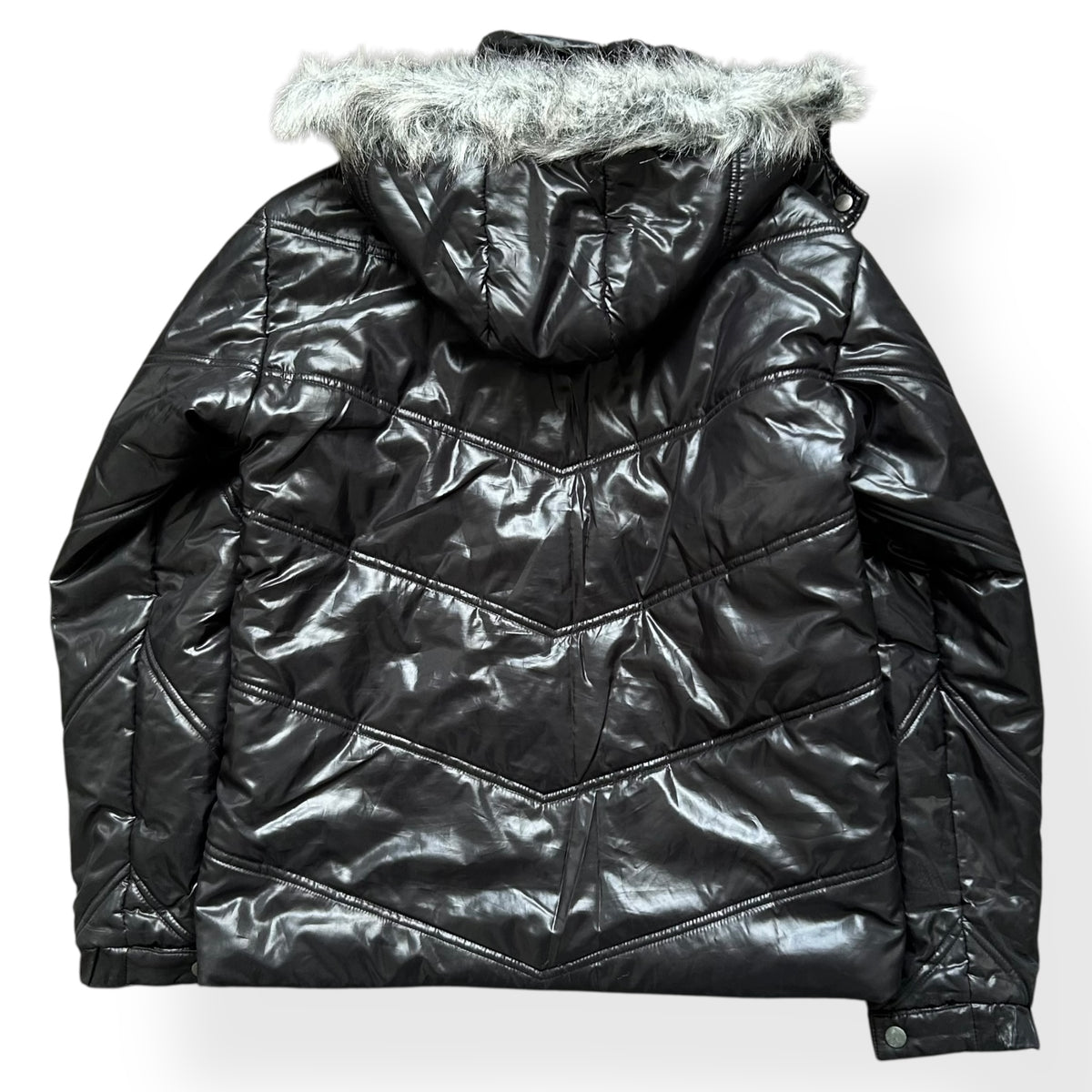 Japanese Fur Hood Puffer Jacket L