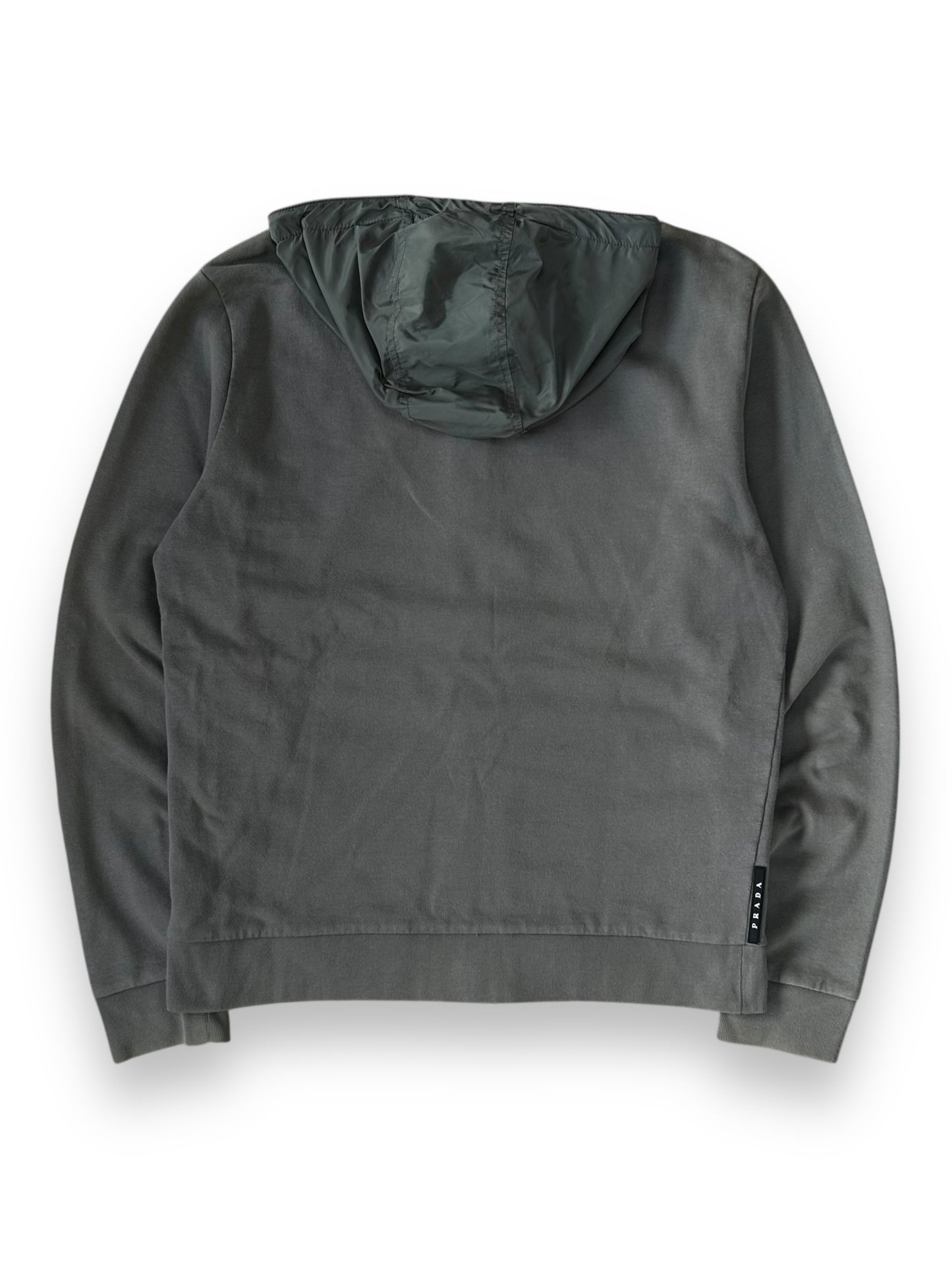 Mens Prada Milano Zip Up Hoodie Grey Size M