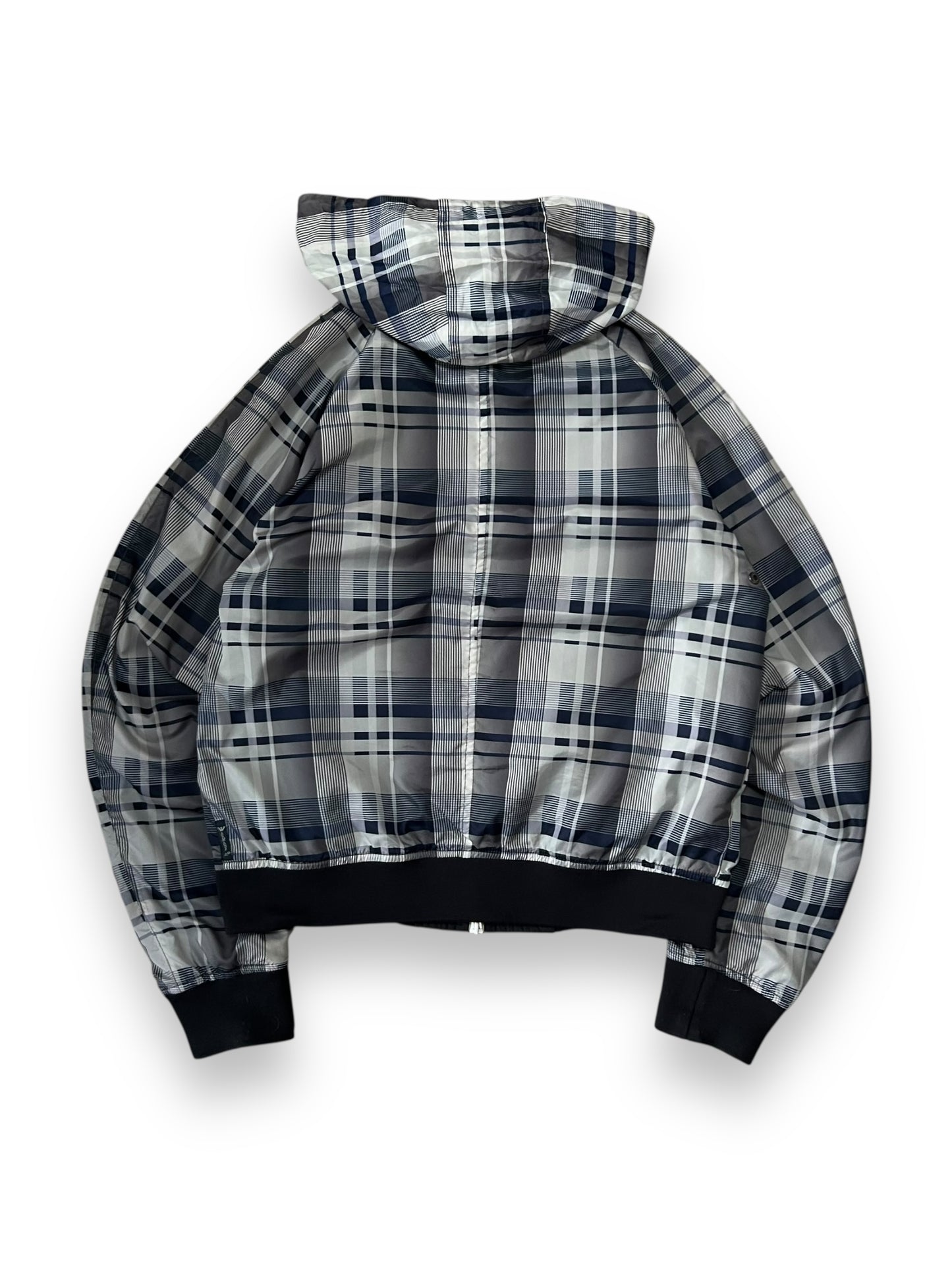 Vintage Armani Jeans Plaid Windbreaker Jacket Size S