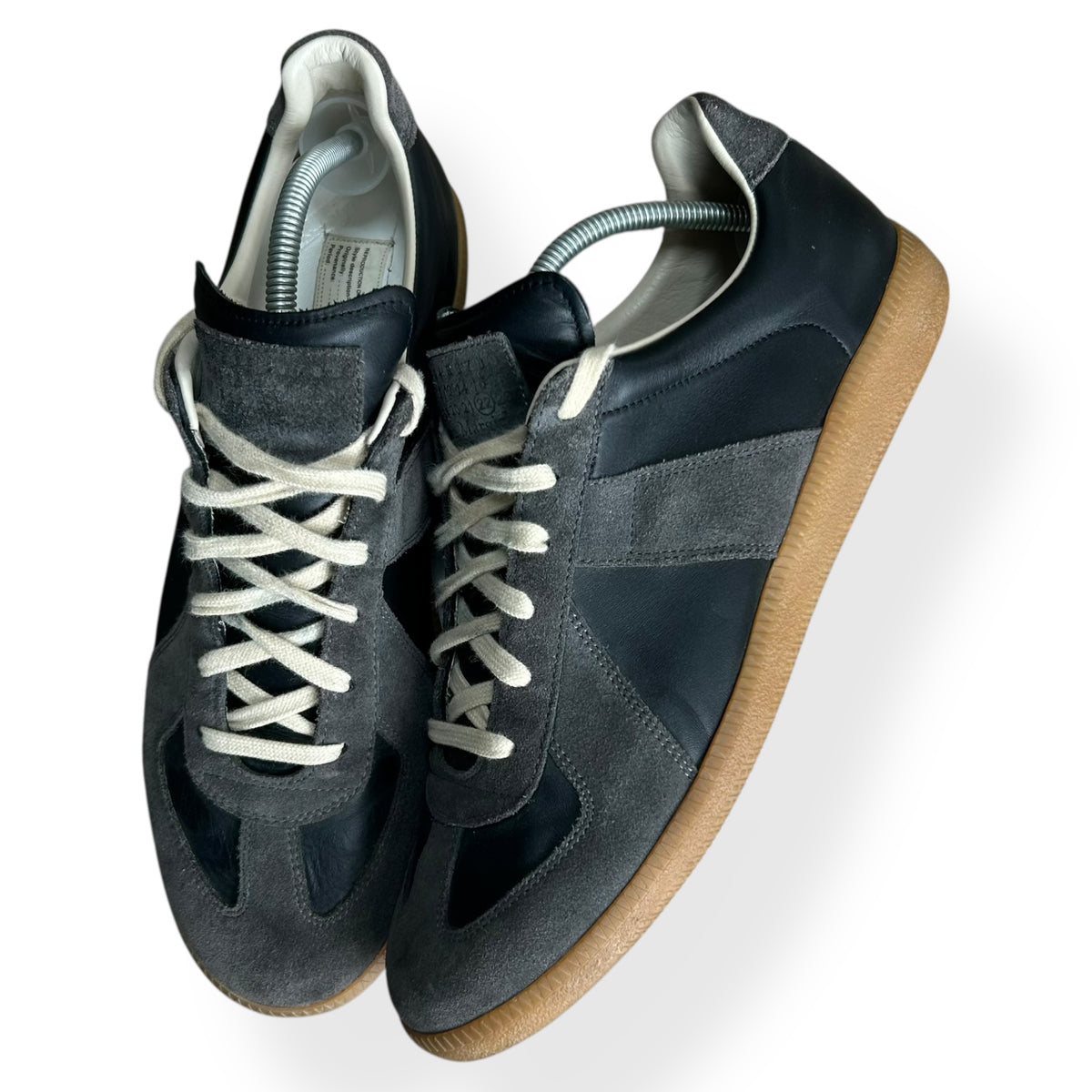 Maison Margiela Gats Low Top Trainers Black UK 10