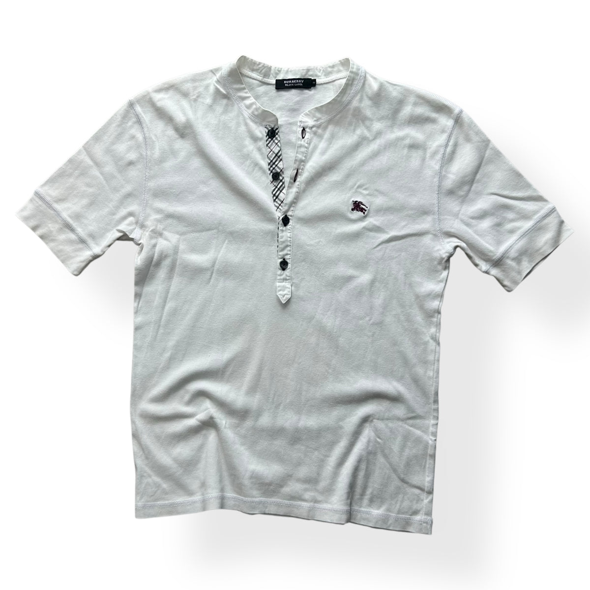 Burberry Black Label Short Sleeve Henley T Shirt S