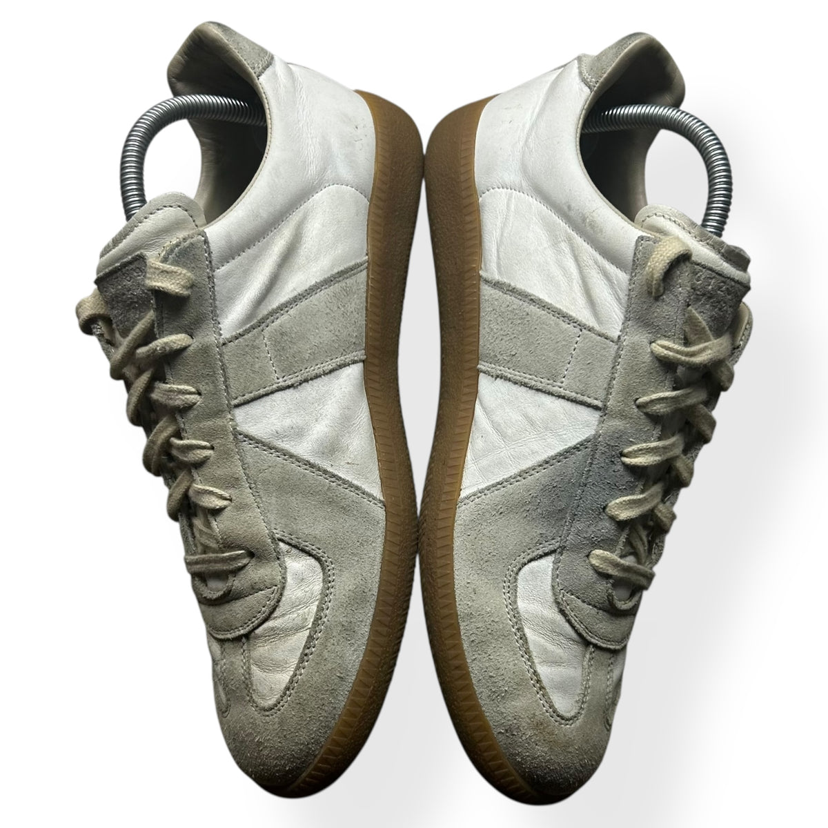 Maison Margiela Gats Low Top Trainers White Grey UK 8