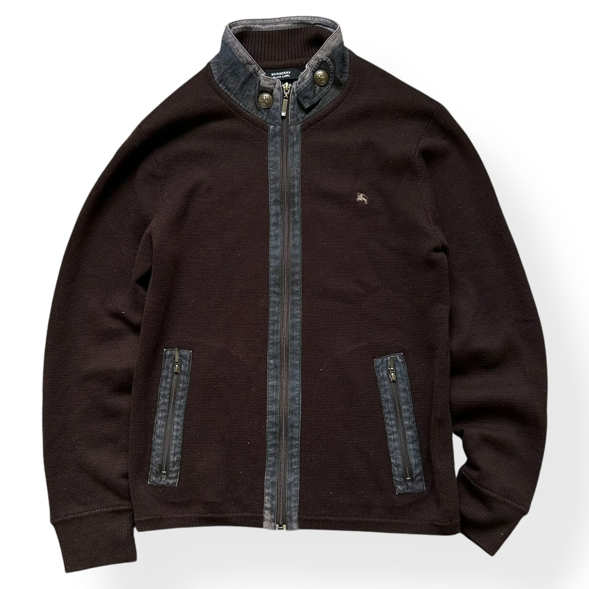 Burberry Black Label Knit Zip Up Jumper S