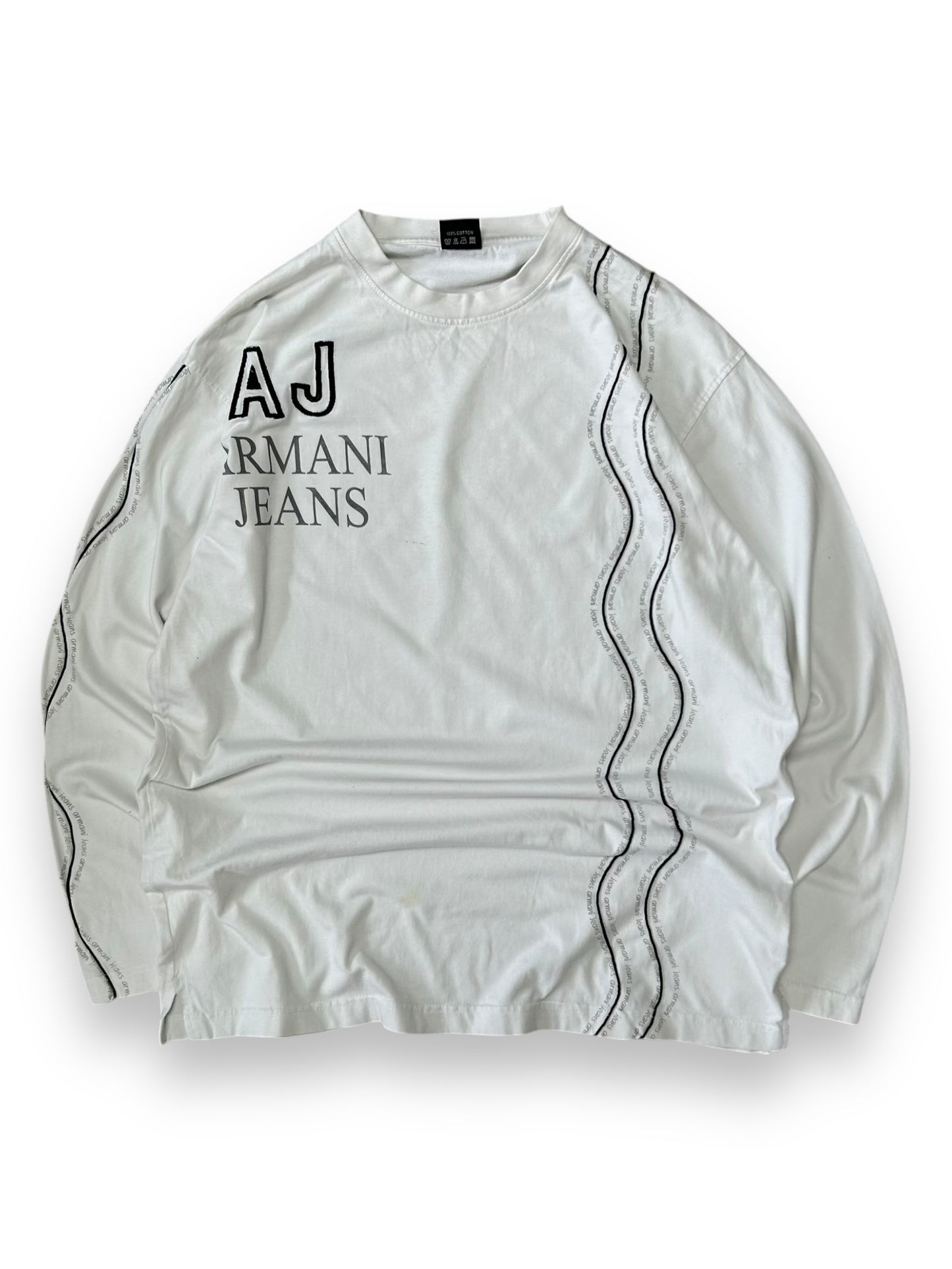 Vintage Armani Jeans Long Sleeve T Shirt Size XL