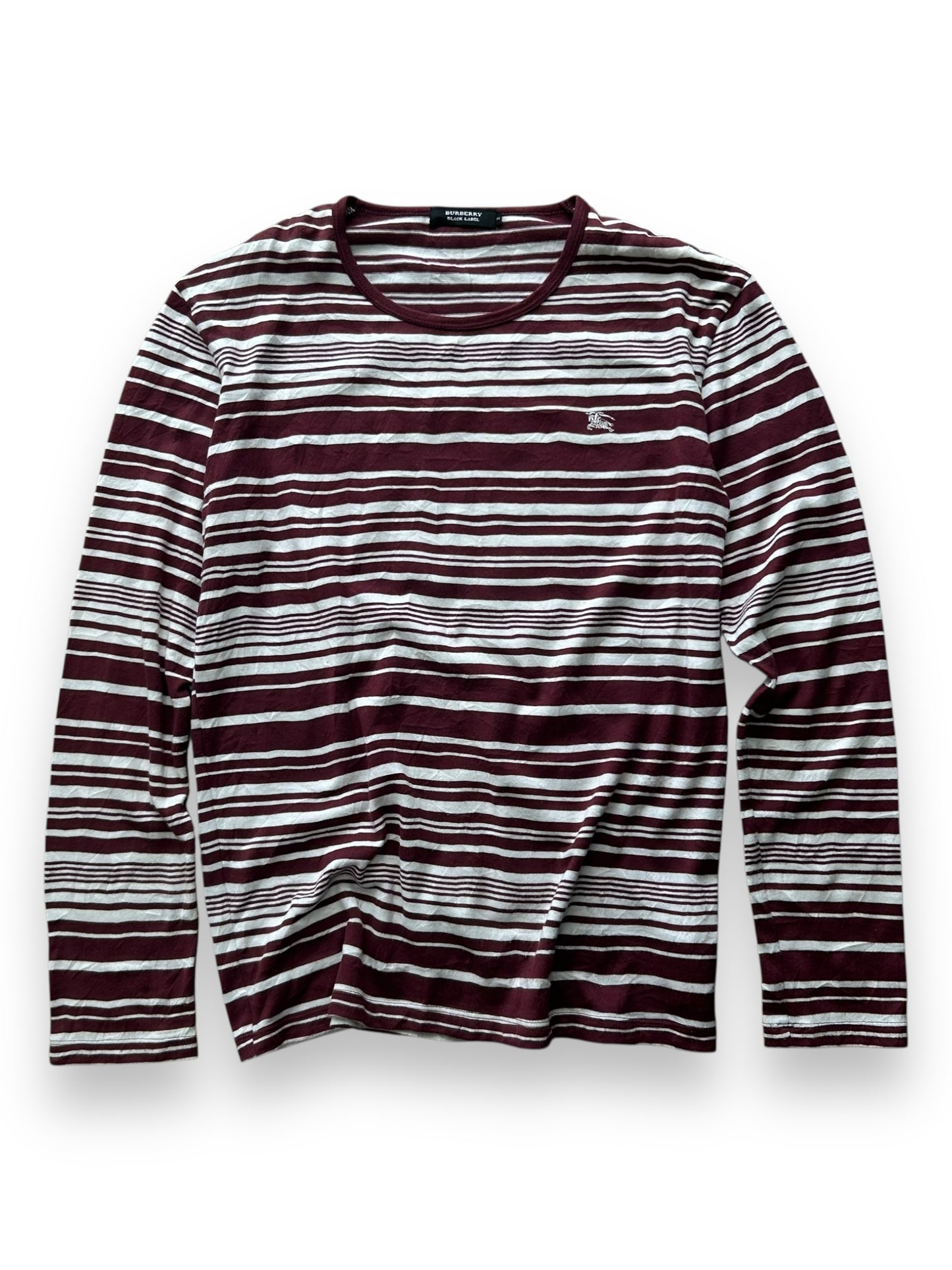 Burberry Black Label Striped Long Sleeve T Shirt S