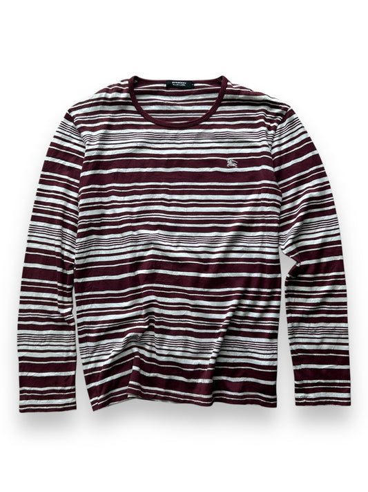 Burberry Black Label Striped Long Sleeve T Shirt S