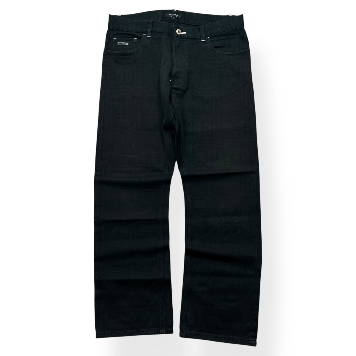 Vintage Burberry Black Label Shadow Check Jeans W32 L28