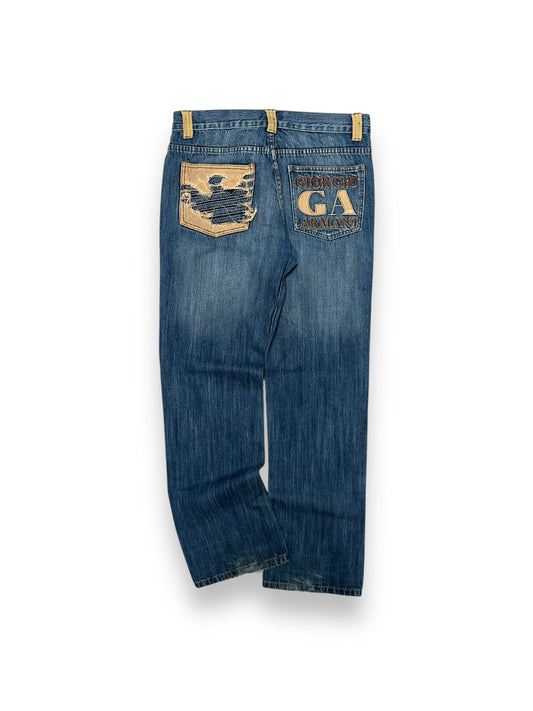 Vintage Armani Jeans Denim Baggy Jeans W34 L32