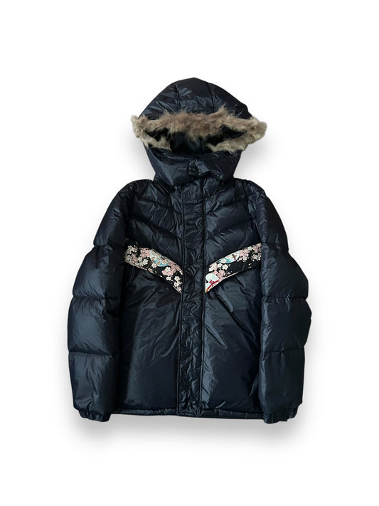 Vintage Japanese Archive Fur Hood Puffer Jacket L