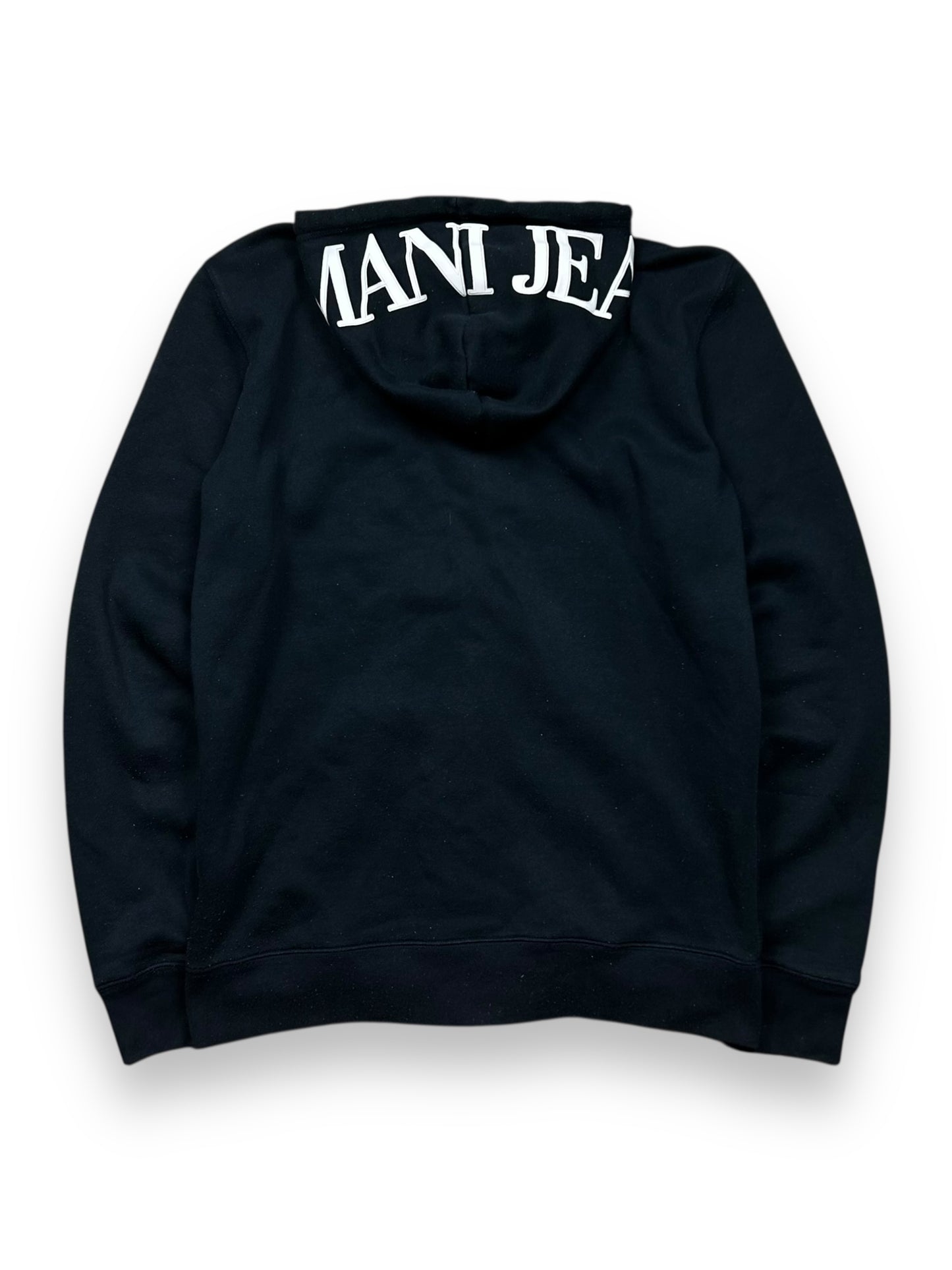 Mens Armani Jeans Logo Zip Up Hoodie Size L