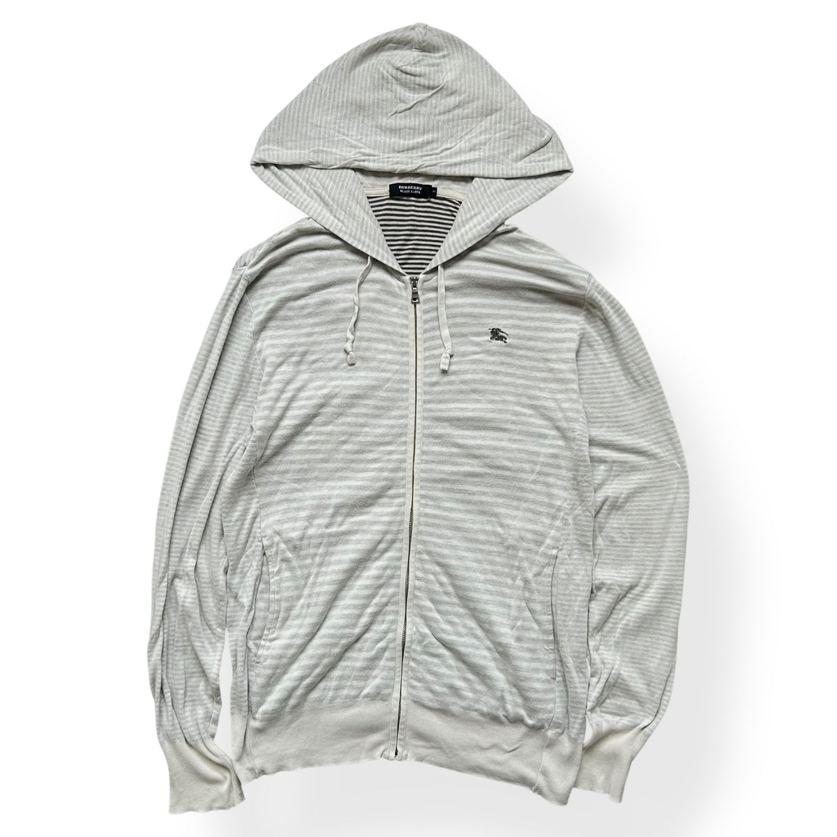 Burberry Black Label Striped Zip Up Hoodie