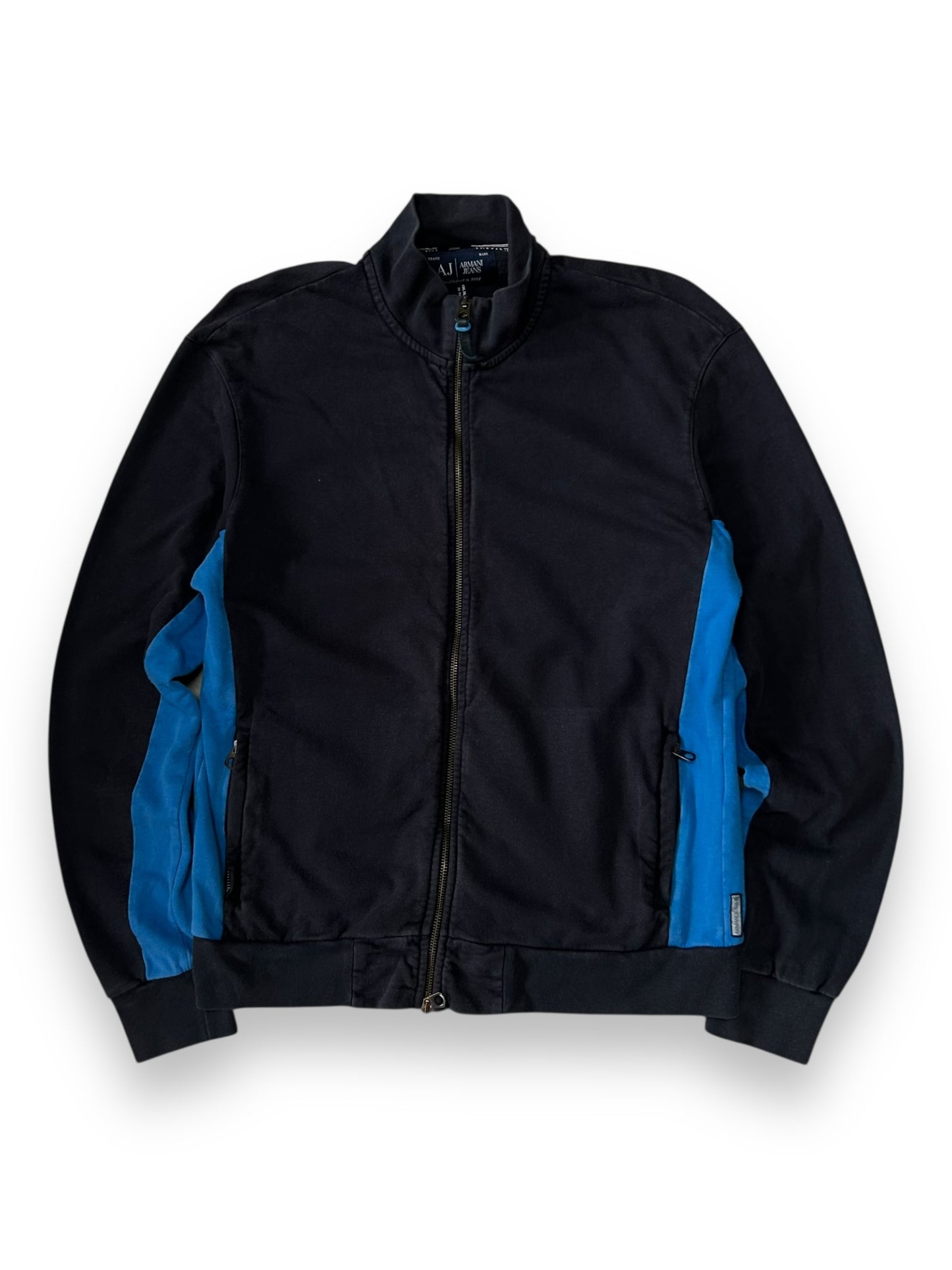 Vintage Armani Jeans Zip Up Jumper Size L