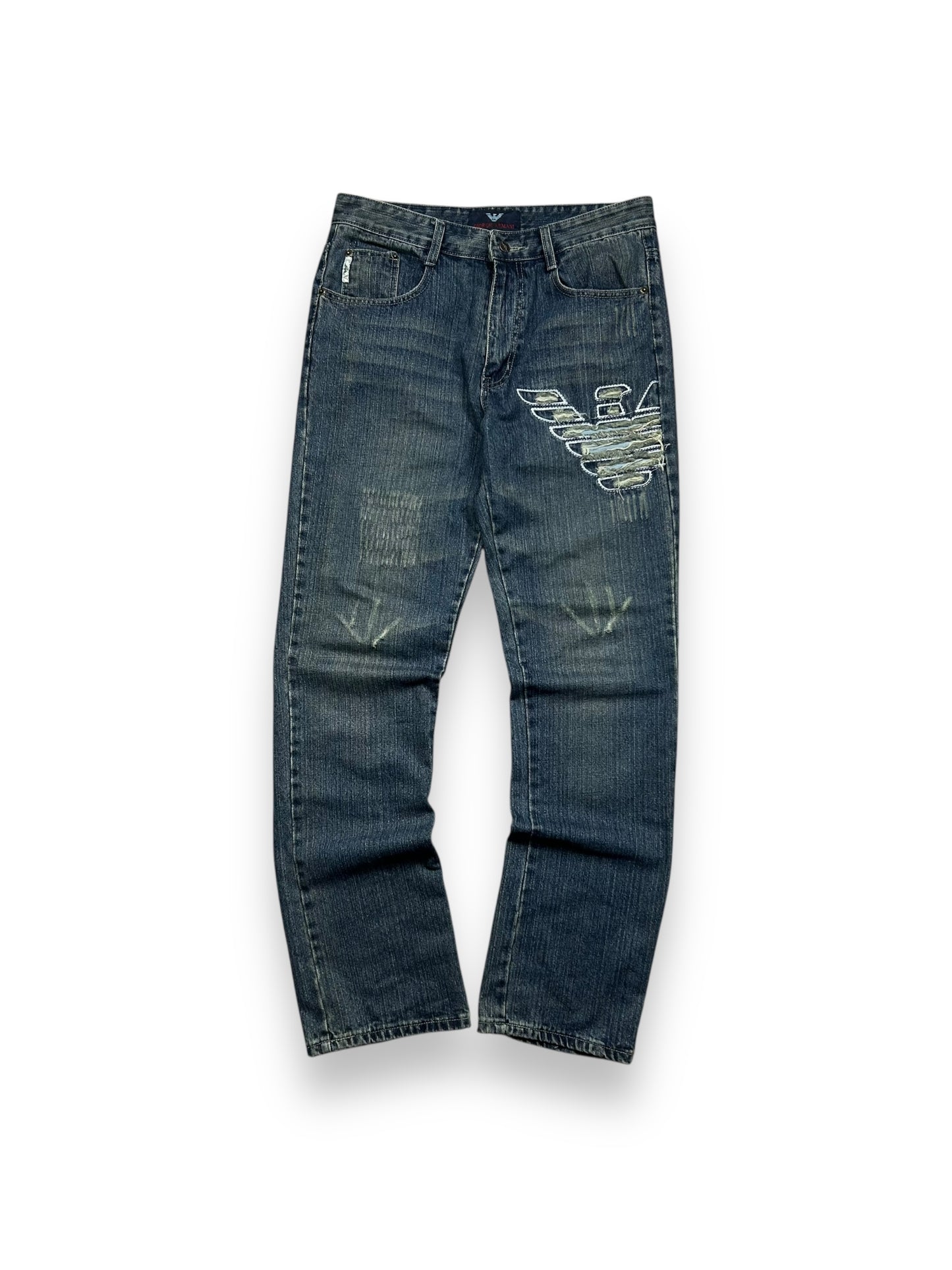 Vintage Armani Jeans Denim Logo Jeans W32 L32