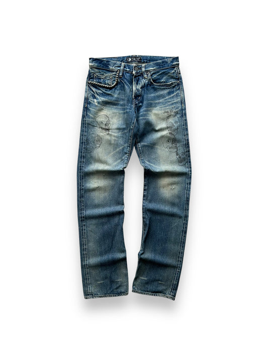 Hysteric Glamour Andy Warhol Studded Straight Leg Jeans W28 L32