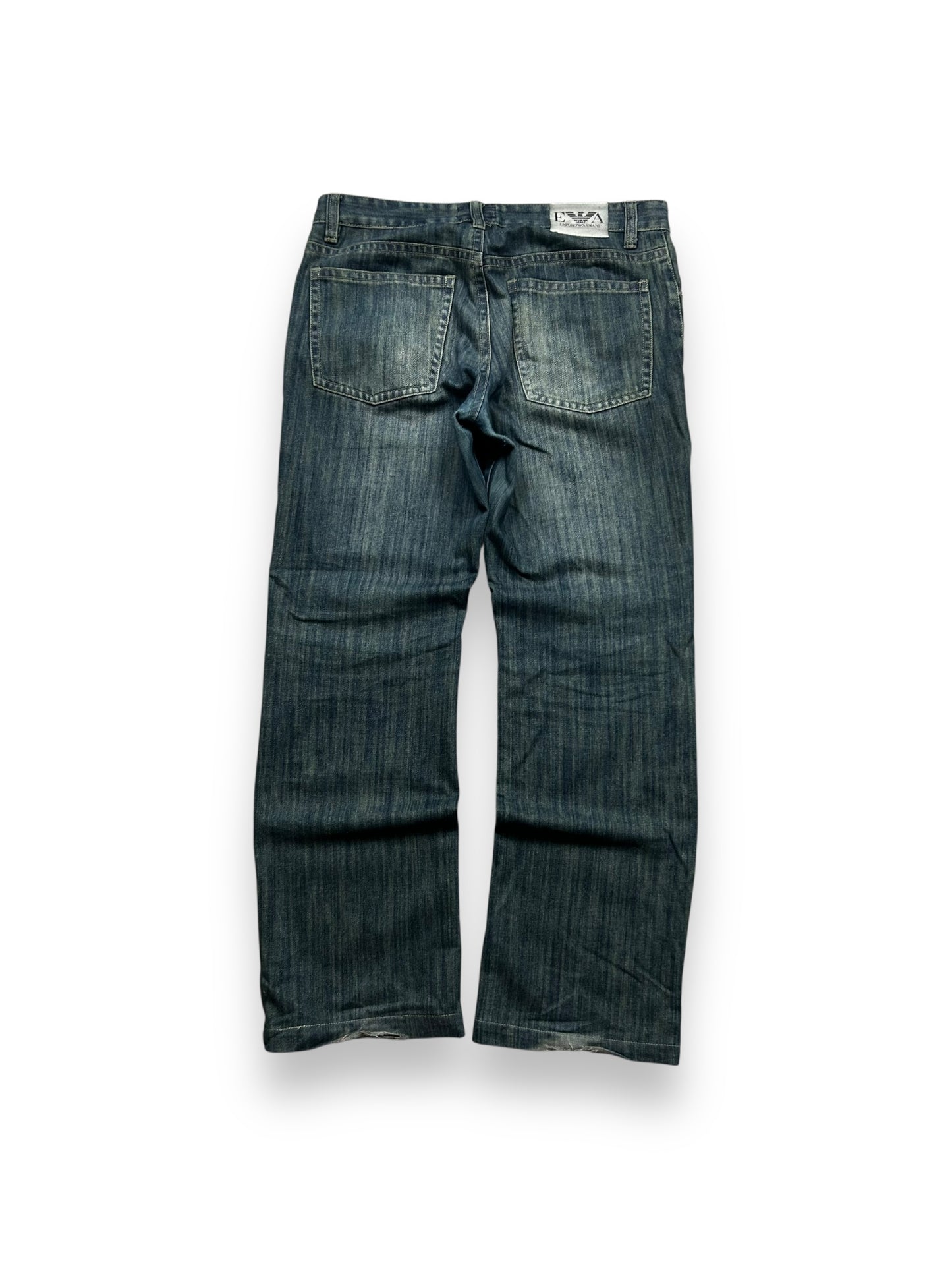 Vintage Emporio Armani Jeans Straight Leg Embroidered Jeans W34 L32