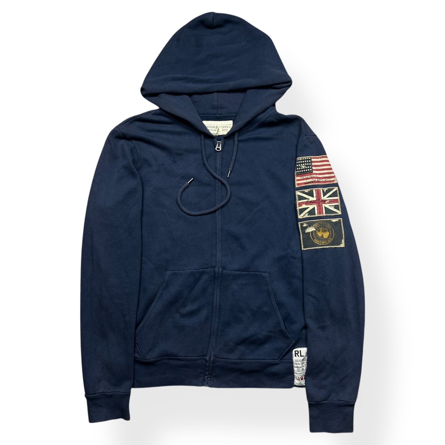 Ralph Lauren Denim and Supply Flag Zip Up Hoodie M