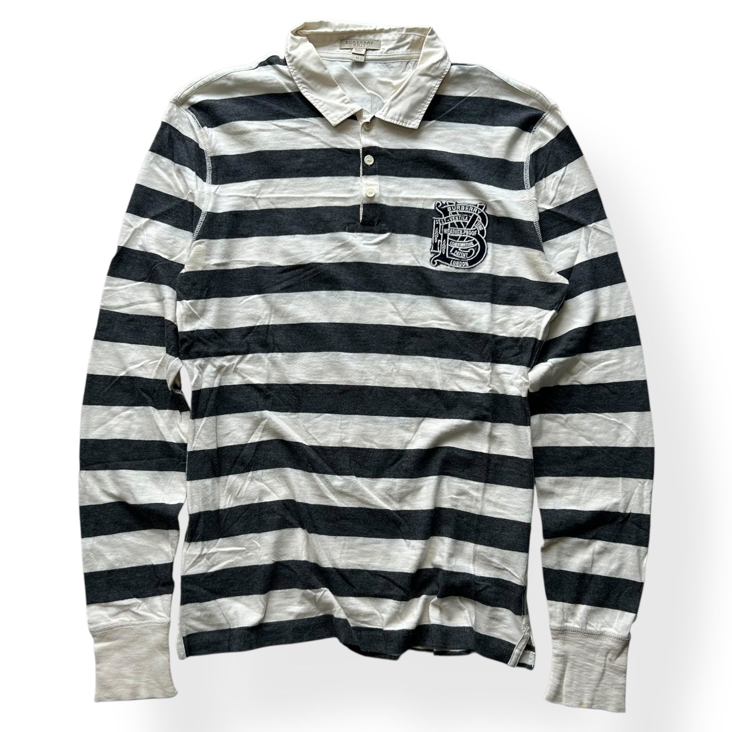 Burberry Brit Long Sleeve Striped Polo Shirt M
