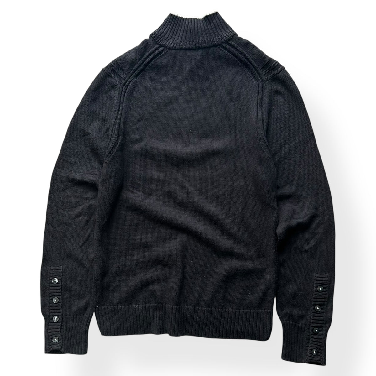 Burberry Black Label Button Collar Knit Jumper S
