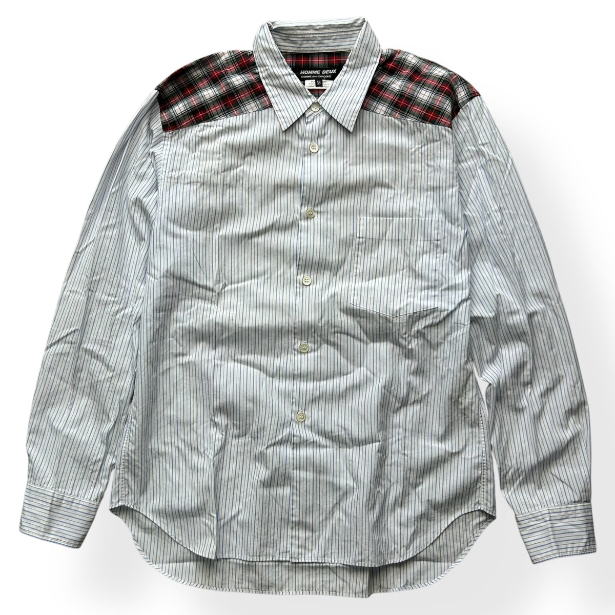 Comme des Garcons Homme Deux Striped Long Sleeve Shirt XS