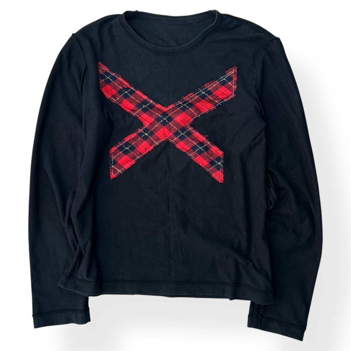 Comme des Garcons Black Plaid Long Sleeve Shirt XS