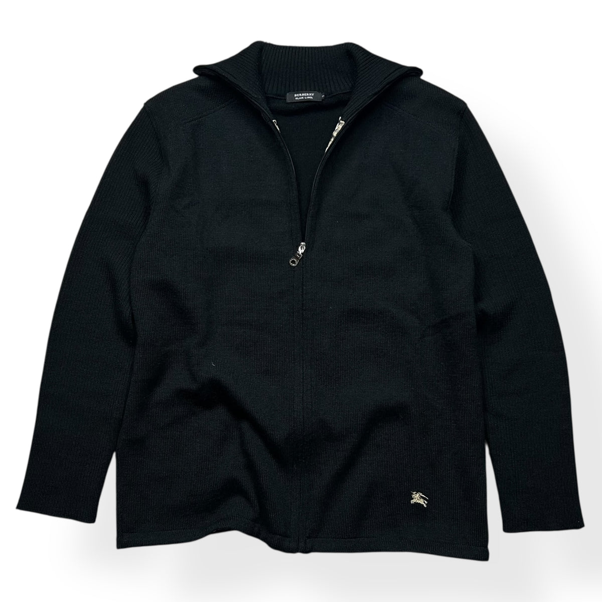 Burberry Black Label Nova Check Knit Zip Up Jumper M