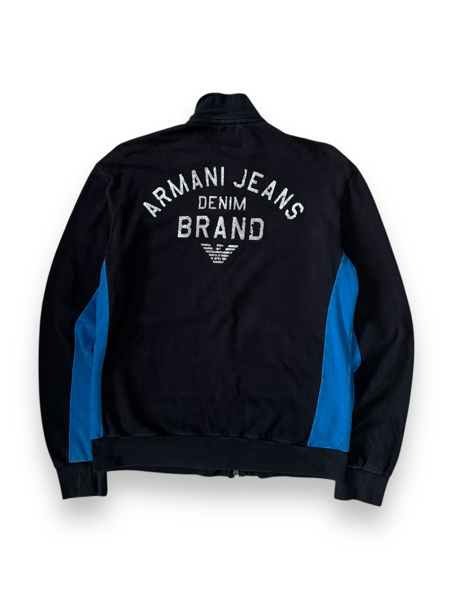 Vintage Armani Jeans Zip Up Jumper Size L