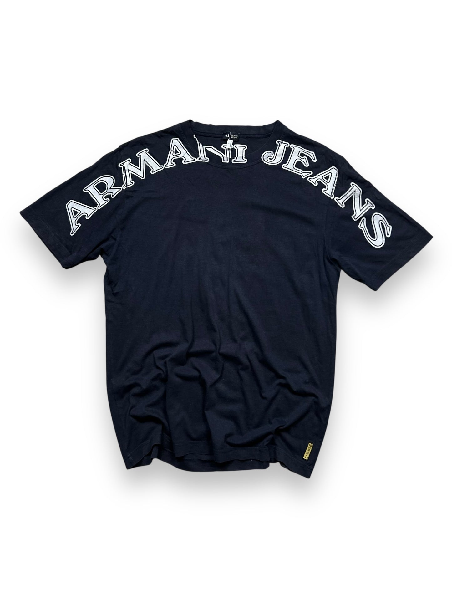 Vintage Armani Jeans Arch Logo T Shirt L