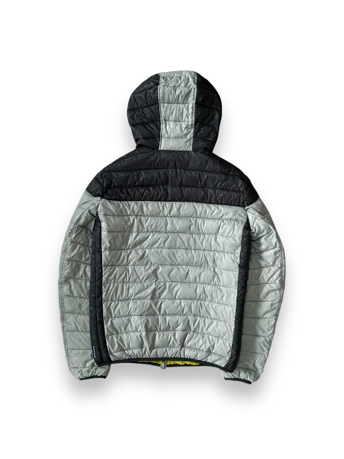 Vintage Armani Jeans Monogram Logo Puffer Jacket S