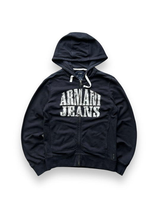 Vintage Armani Jeans Zip Up Hoodie Size M