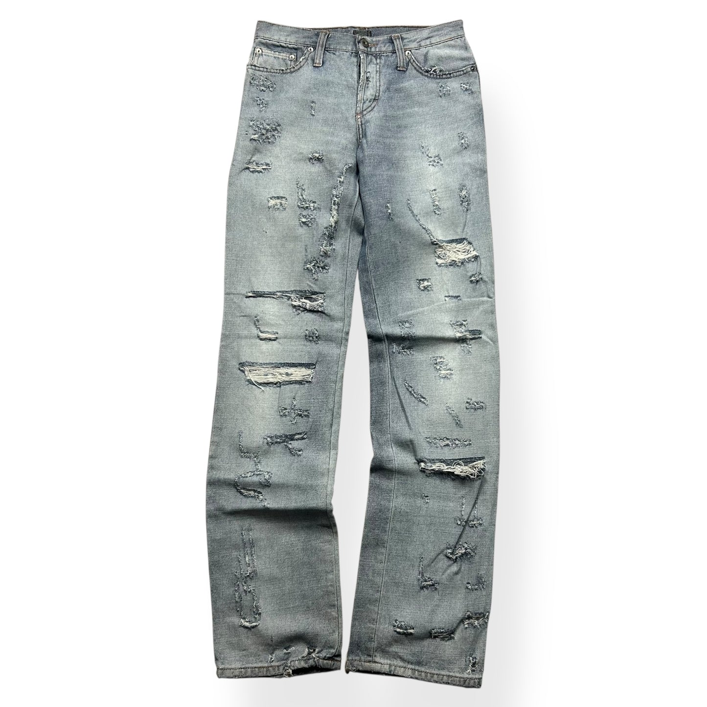 Dolce & Gabbana SS2005 Denim Distressed Superman Jeans W29 L35
