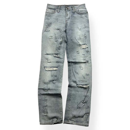 Dolce & Gabbana SS2005 Denim Distressed Superman Jeans W29 L35