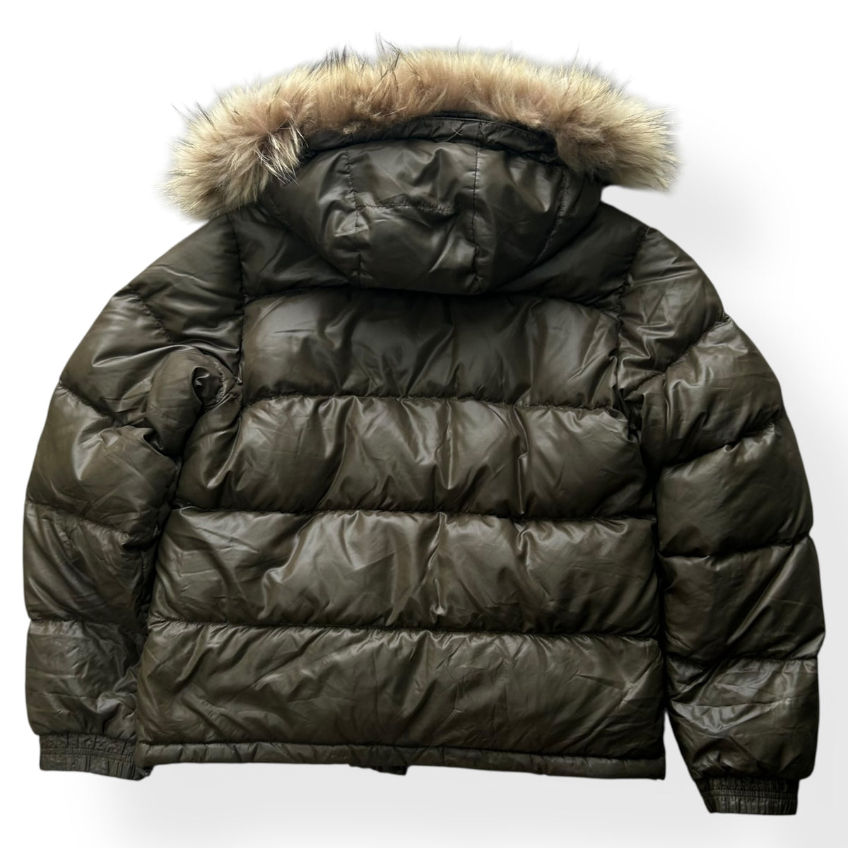Vintage Japanese Fur Hood Puffer Jacket M
