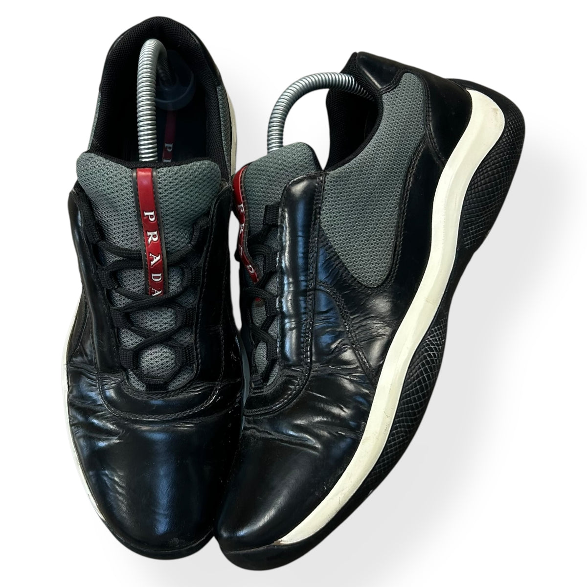 Mens Prada America Cups Patent Size UK 8