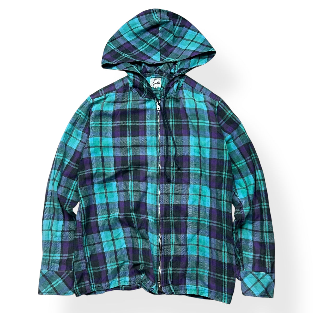 Needles Plaid Hooded Shirt Jacket Windbreaker S