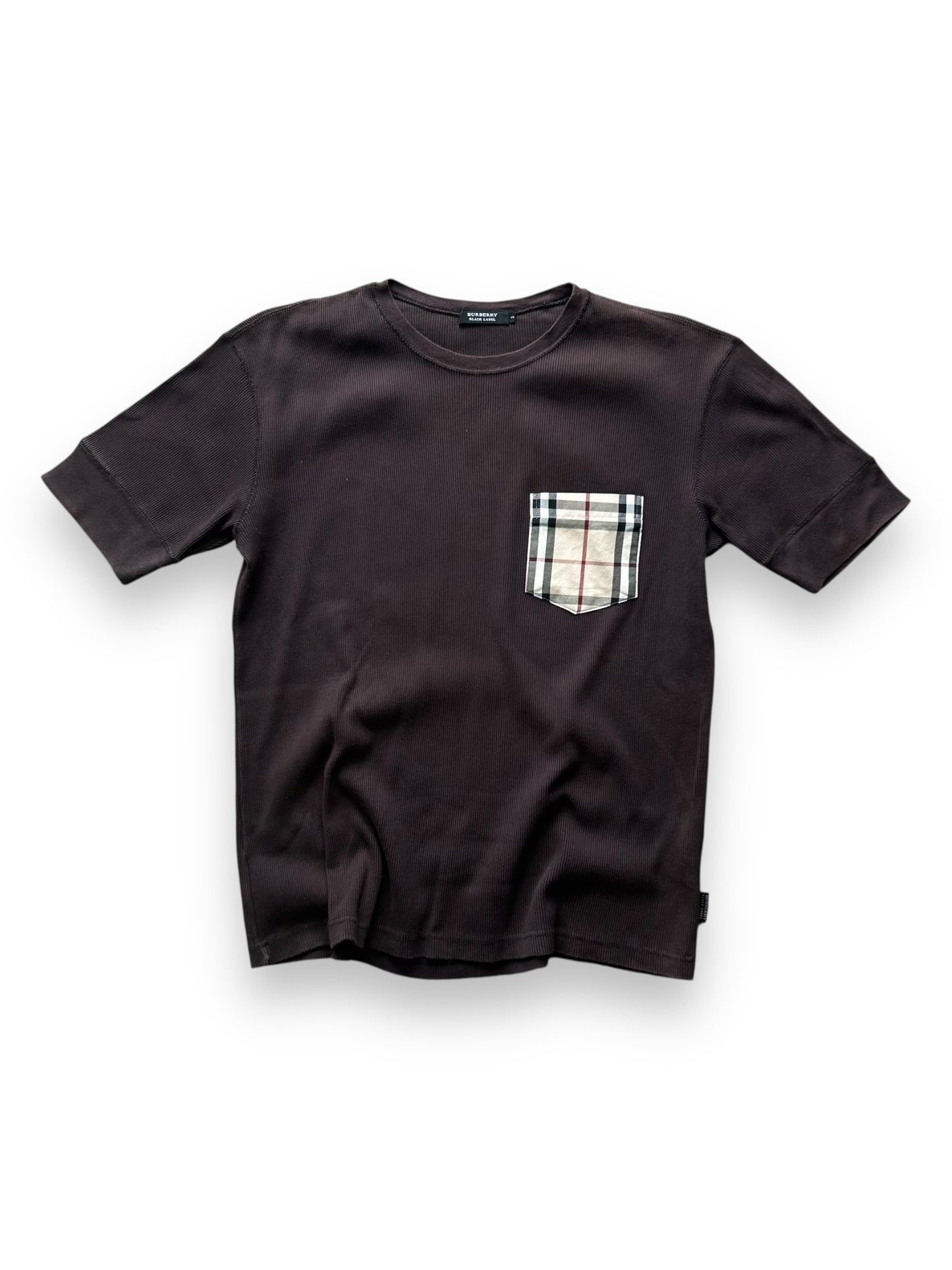 Burberry Black Label Ribbed Henley Pocket T Shirt M