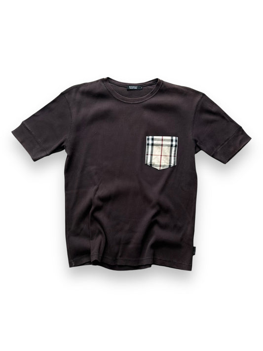 Burberry Black Label Ribbed Henley Pocket T Shirt M