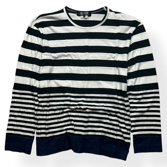 Comme des Garcons Black Striped Long Sleeve Shirt L