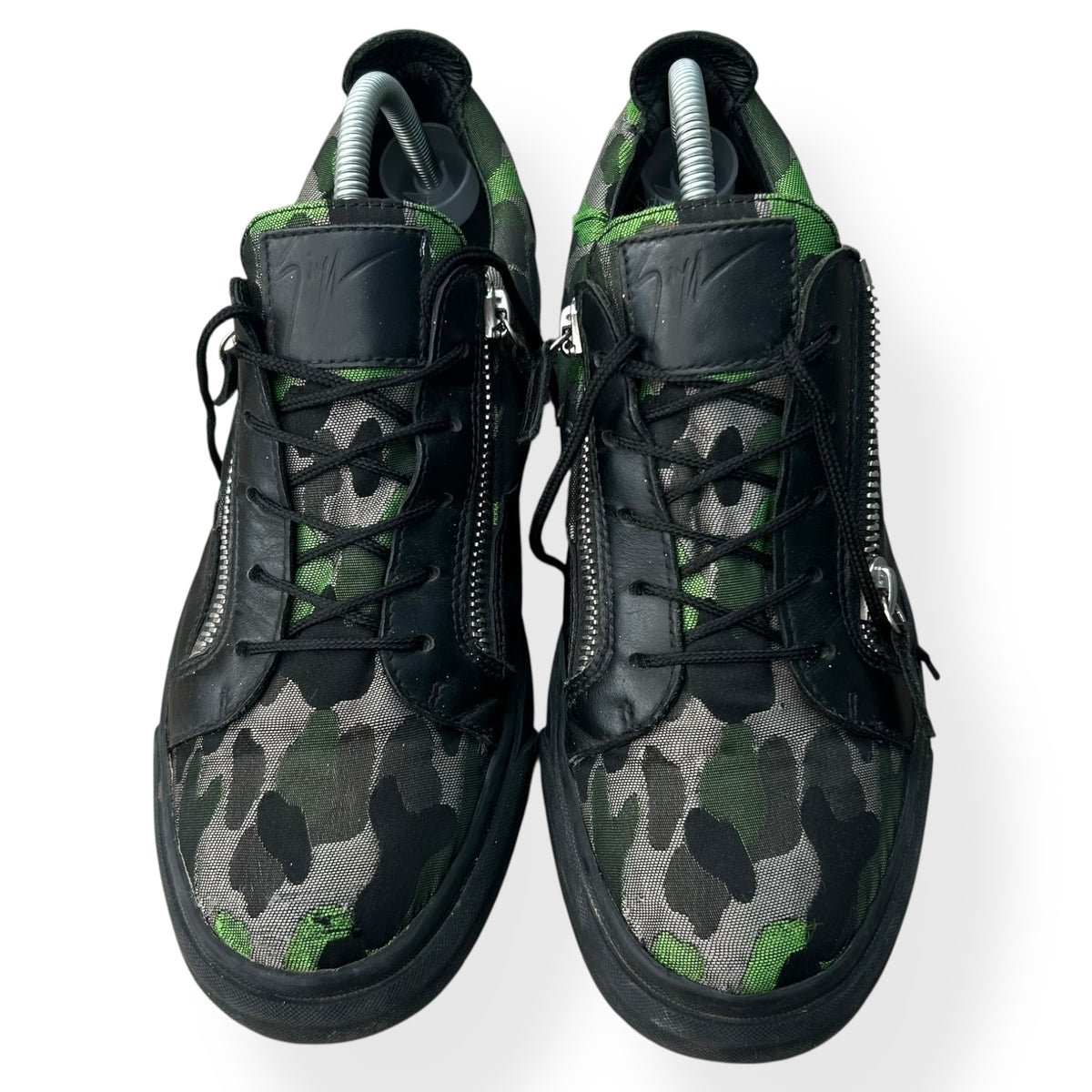 Giuseppe Zanotti Camo Khaki Green Low Top UK 8