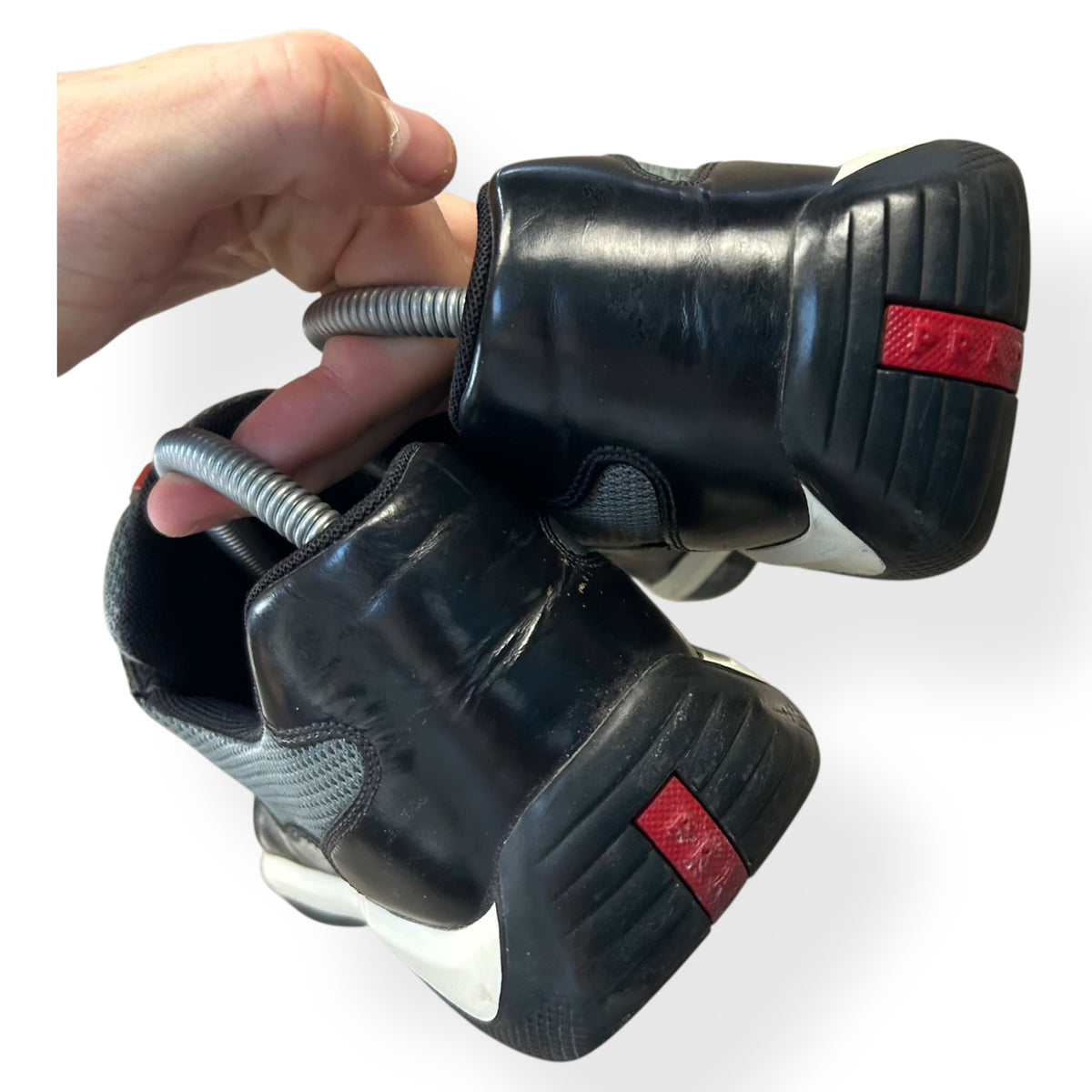 Mens Prada America Cups Patent Size UK 8