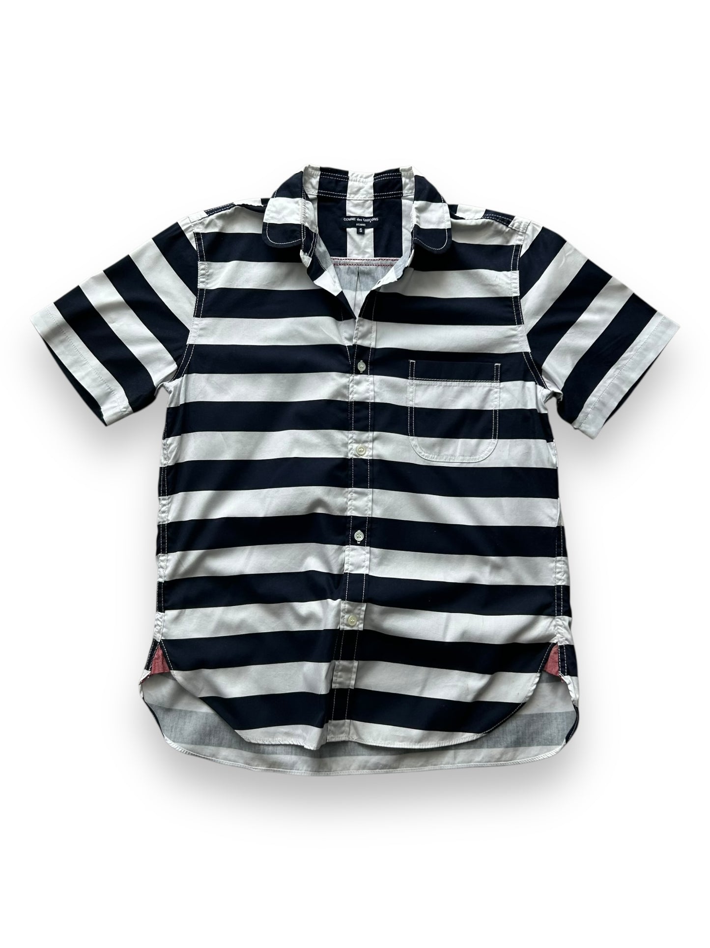 Comme Des Garcons Homme Striped Pocket Shirt S