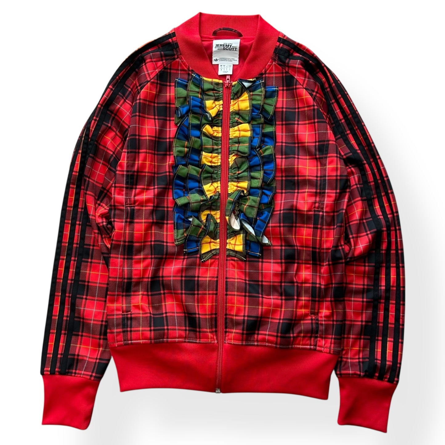 Adidas x Jeremy Scott Plaid Ruffle Track Jacket S