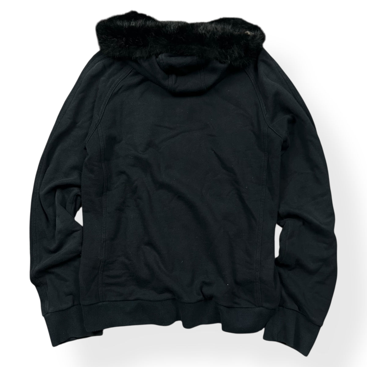 Burberry Black Label Fur Hood Zip Up Hoodie M