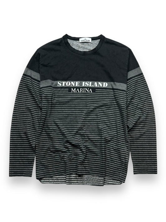 Stone Island Marina Corrosion Print Long Sleeve T-Shirt L