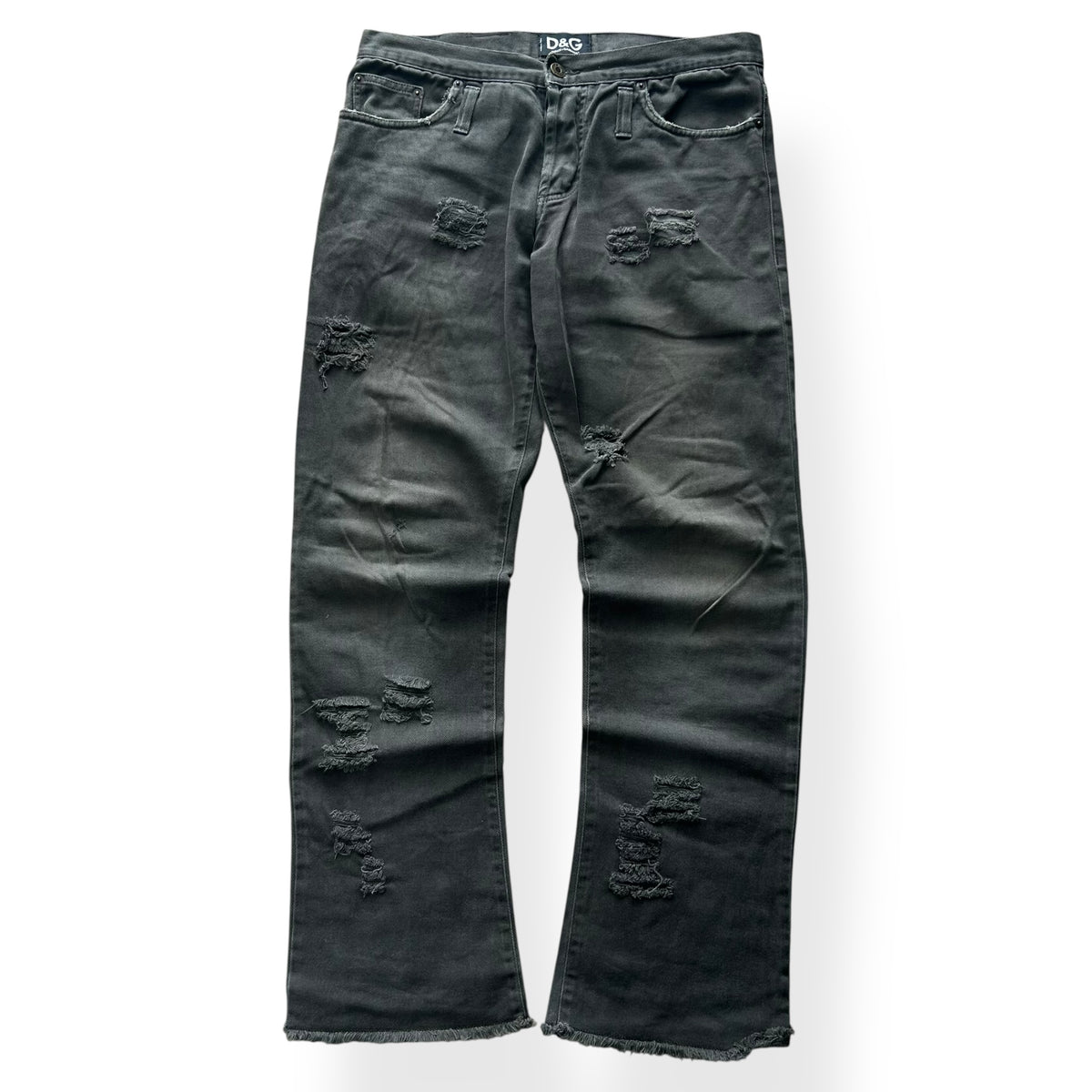 Dolce Gabbana Flared Bootcut Ripped Denim Jeans W30 L31