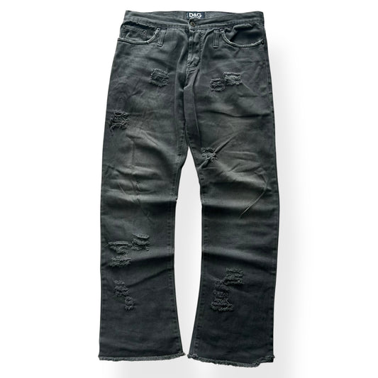 Dolce Gabbana Flared Bootcut Ripped Denim Jeans W30 L31