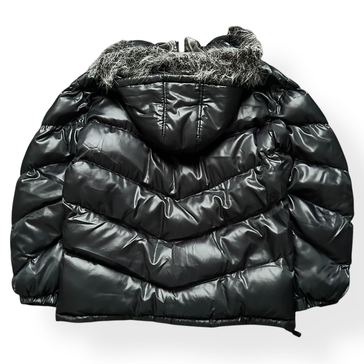Japanese Fur Hood Puffer Jacket L