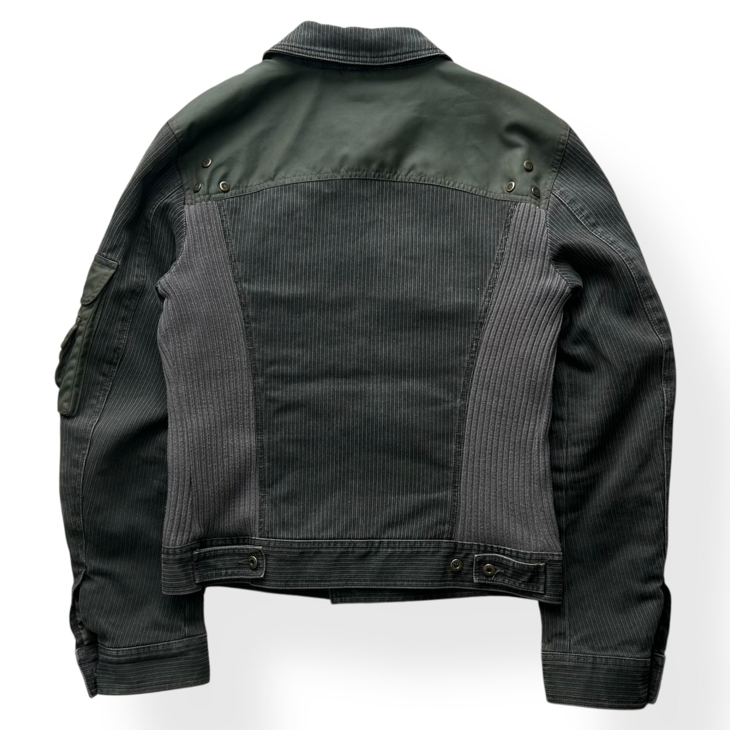 AW2003 Dolce & Gabbana Military Cargo Utility Olive Bomber Jacket XS