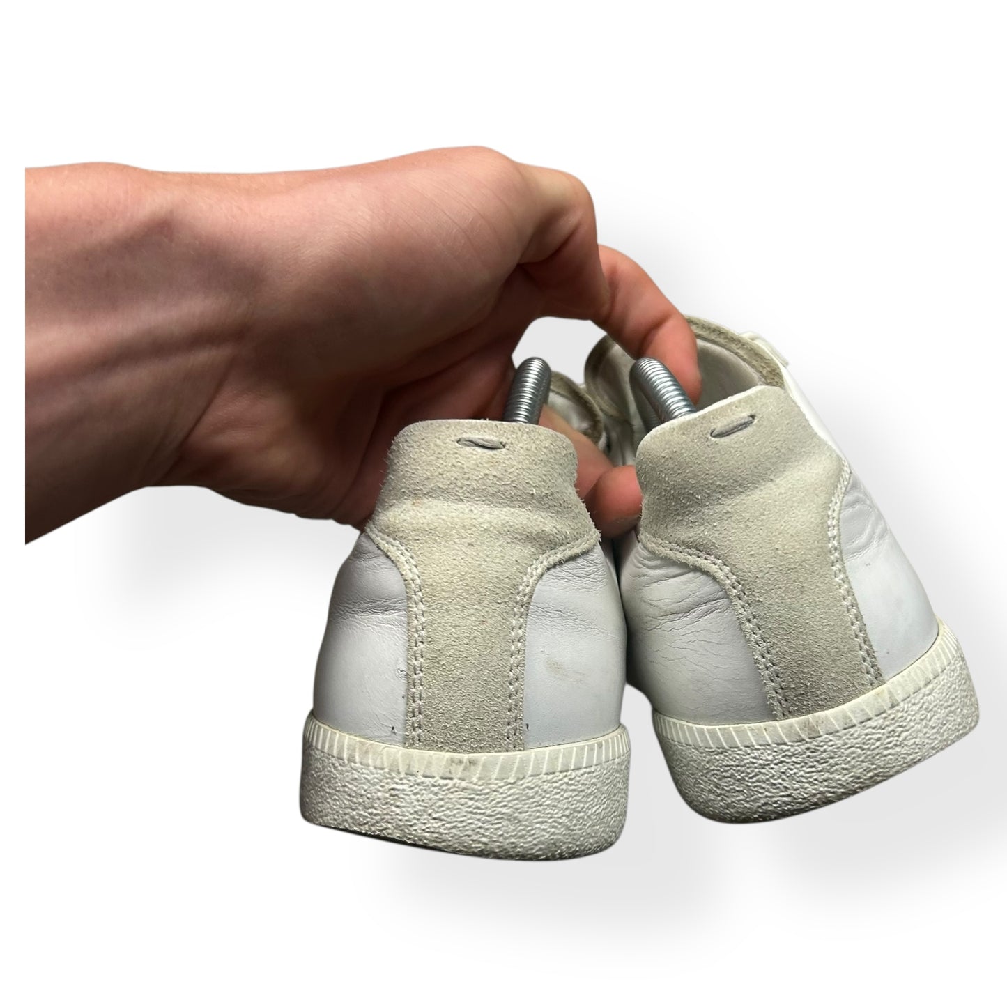 Maison Margiela Gat Low Top Trainers White Grey UK 9