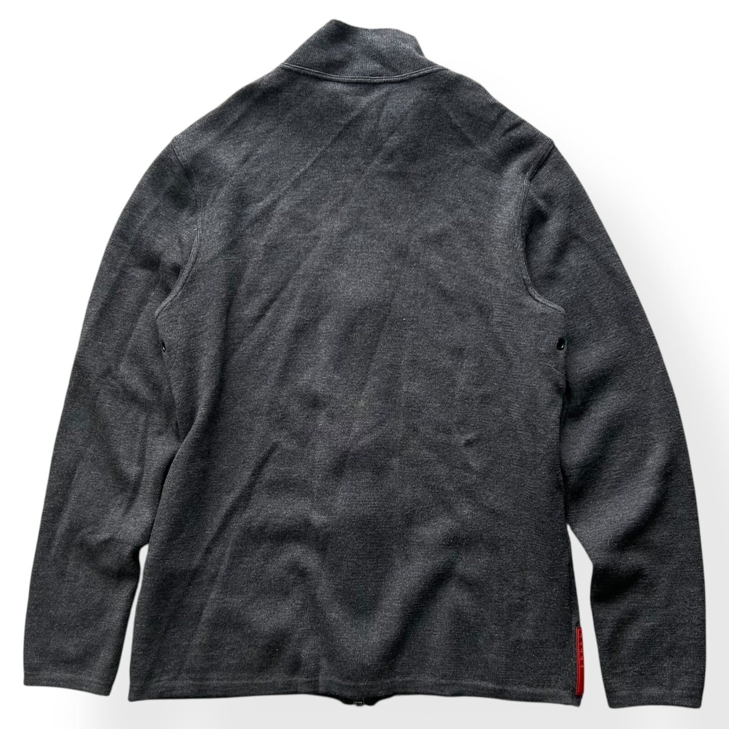 Vintage Prada Sport Zip Up Knit Jumper L
